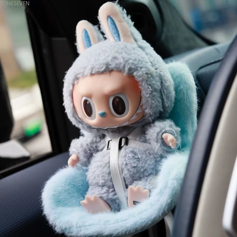 Car Doll Safety Seat for Labubu 17Cm Cartoon Chair Model for Labubu Car Seat Outlet Decor for Labubu Doll Car Interior Styling