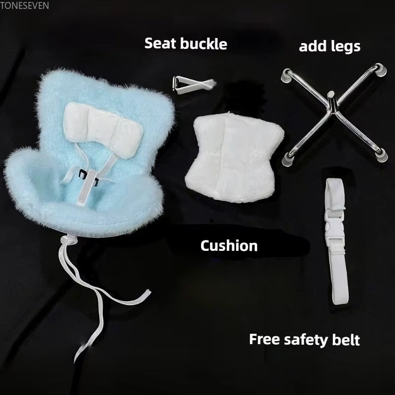 Car Doll Safety Seat for Labubu 17Cm Cartoon Chair Model for Labubu Car Seat Outlet Decor for Labubu Doll Car Interior Styling